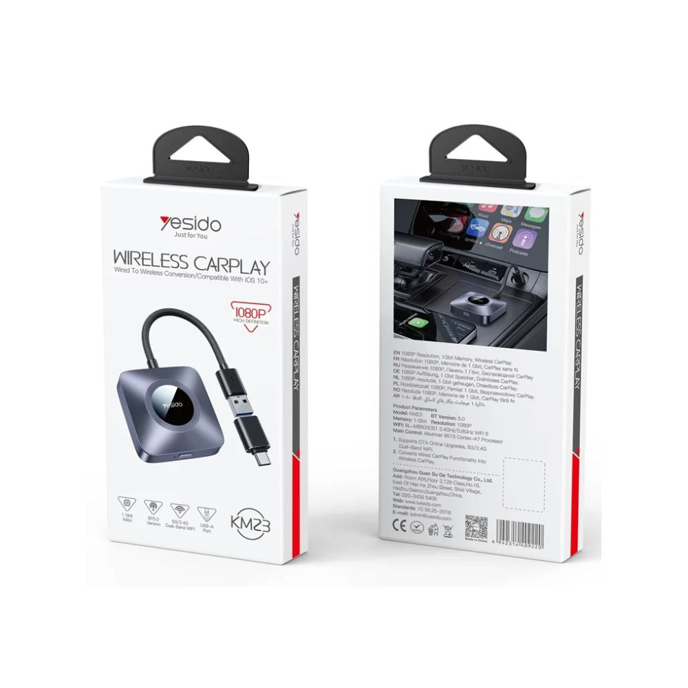 Yesido KM23 Dual Band WiFi CarPlay Adapter Yesido KM23 Dual Band WiFi CarPlay Adapter